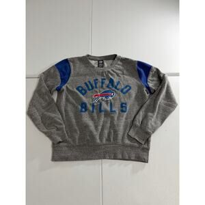 Buffalo Bills NFL Team Apparel Women’s Medium Crewneck Sweatshirt Gray Blue